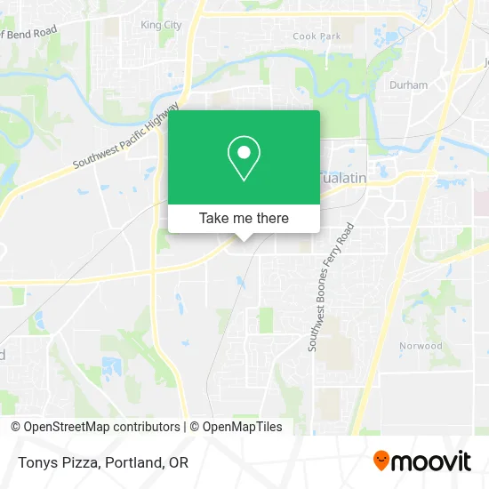 Tonys Pizza map
