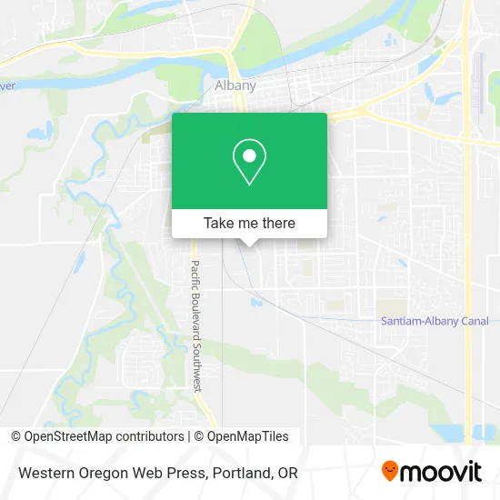 Western Oregon Web Press map