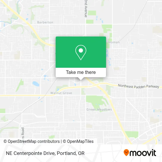 NE Centerpointe Drive map