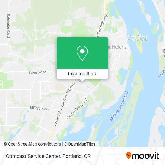 Comcast Service Center map