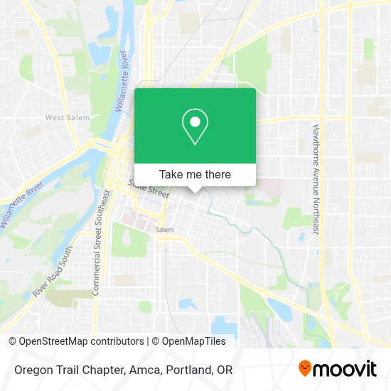 Oregon Trail Chapter, Amca map