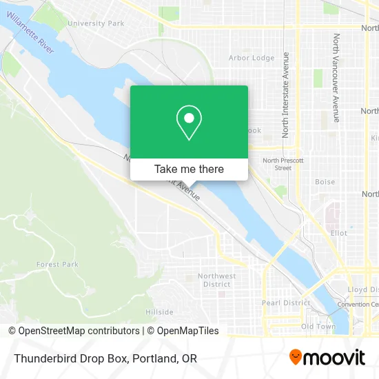 Thunderbird Drop Box map