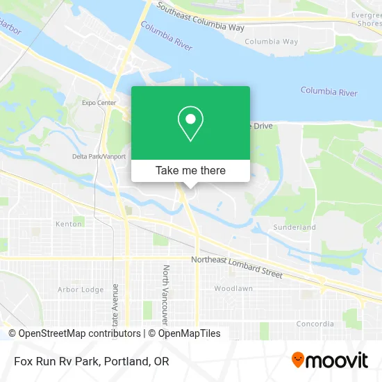 Fox Run Rv Park map