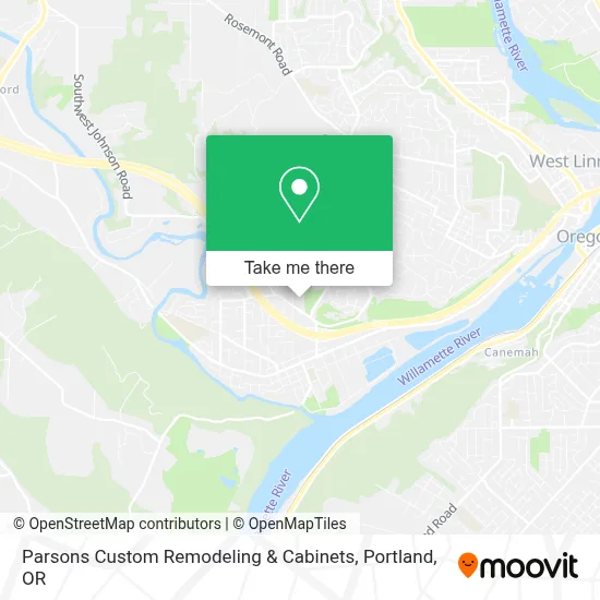 Parsons Custom Remodeling & Cabinets map