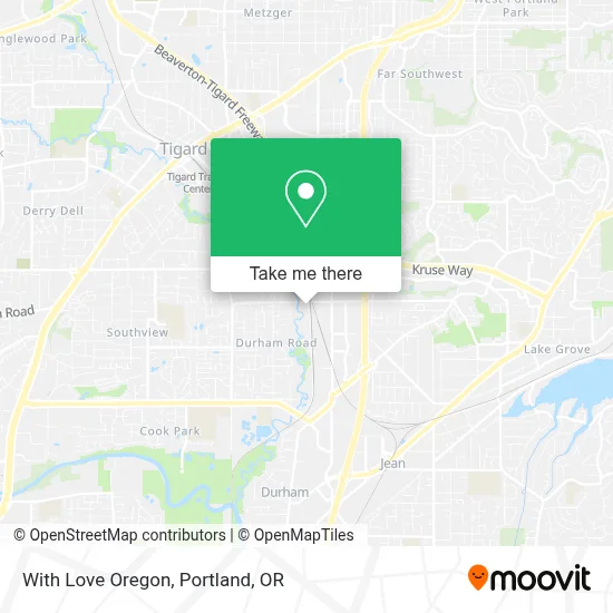 With Love Oregon map