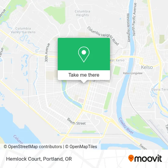 Hemlock Court map