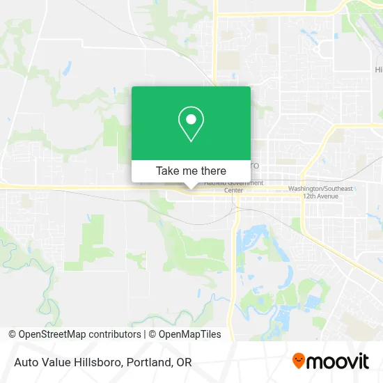 Auto Value Hillsboro map