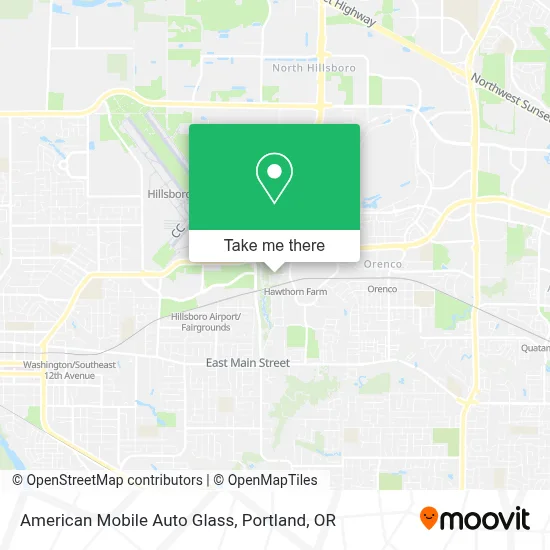 American Mobile Auto Glass map