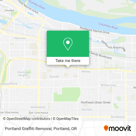 Portland Graffiti Removal map