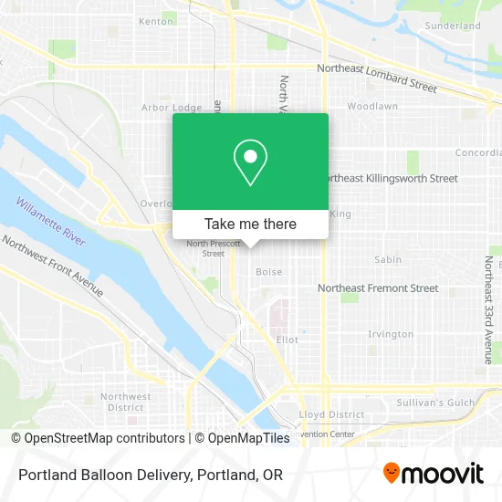 Portland Balloon Delivery map