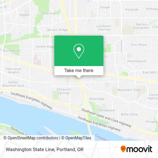 Washington State Line map