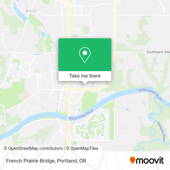French Prairie Bridge map