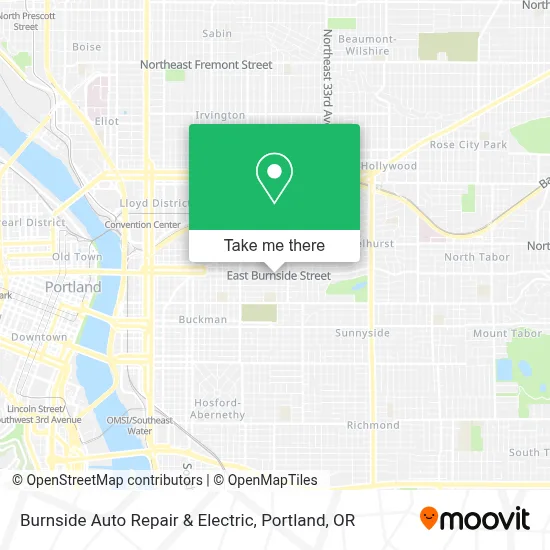 Burnside Auto Repair & Electric map