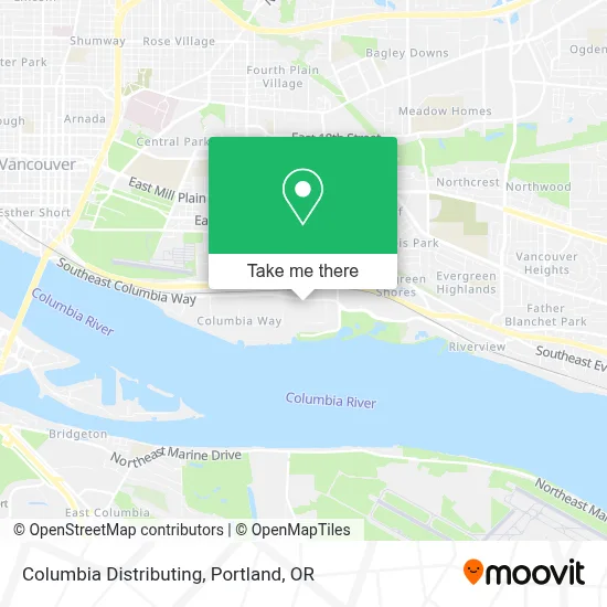Columbia Distributing map