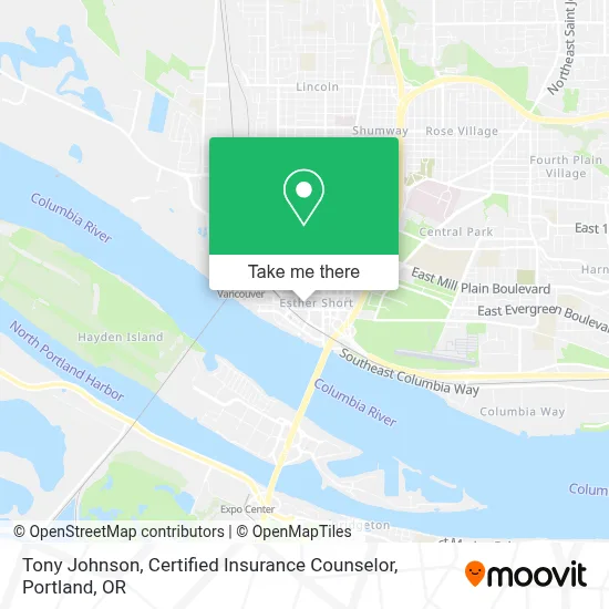 Tony Johnson, Certified Insurance Counselor map