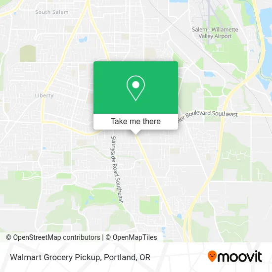 Walmart Grocery Pickup map