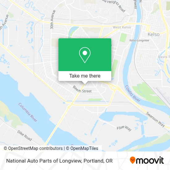 National Auto Parts of Longview map