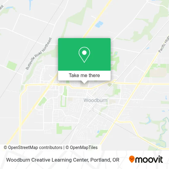 Woodburn Creative Learning Center map