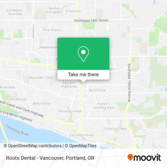 Roots Dental - Vancouver map