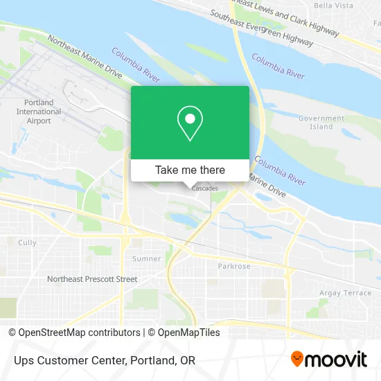 Ups Customer Center map