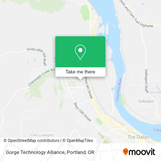Gorge Technology Alliance map