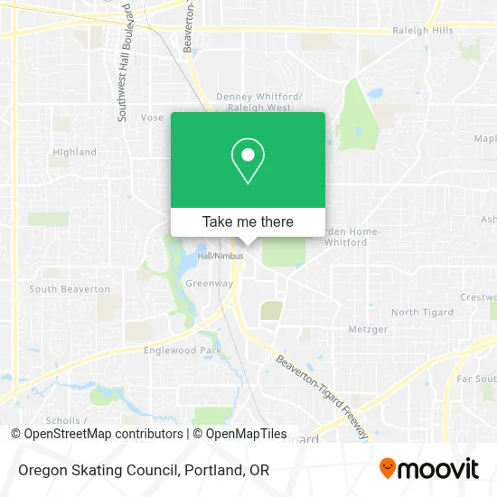 Oregon Skating Council map