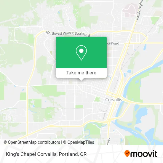King's Chapel Corvallis map