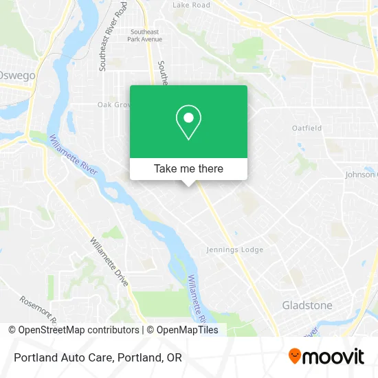 Portland Auto Care map