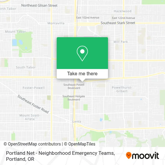 Portland Net - Neighborhood Emergency Teams map
