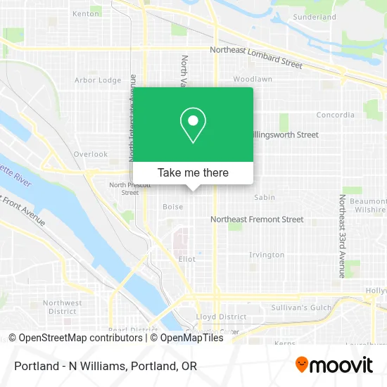 Portland - N Williams map