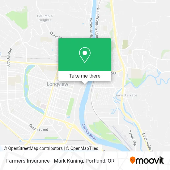 Farmers Insurance - Mark Kuning map