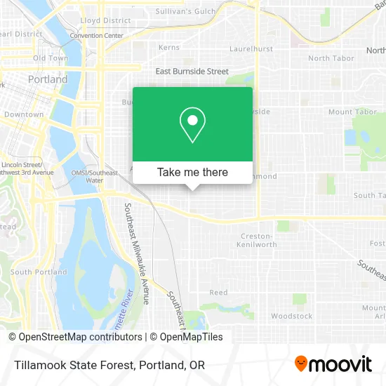 Tillamook State Forest map