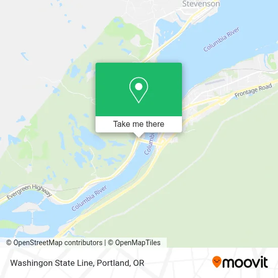 Washingon State Line map
