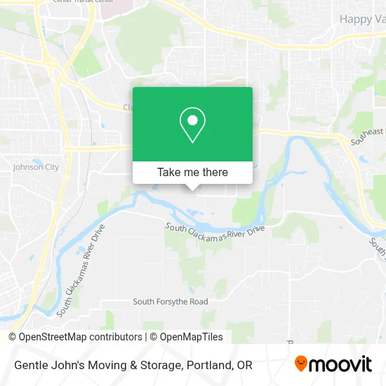 Gentle John's Moving & Storage map