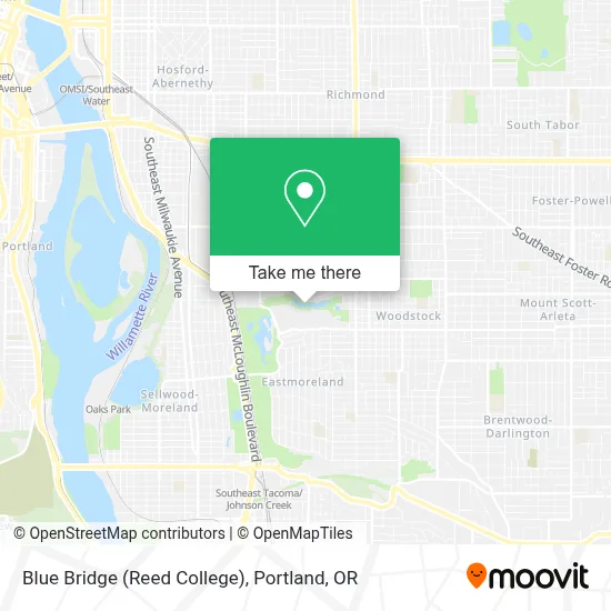 Blue Bridge (Reed College) map