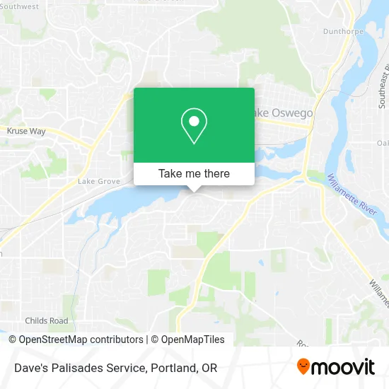 Dave's Palisades Service map