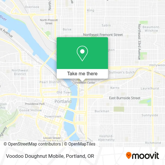 Voodoo Doughnut Mobile map