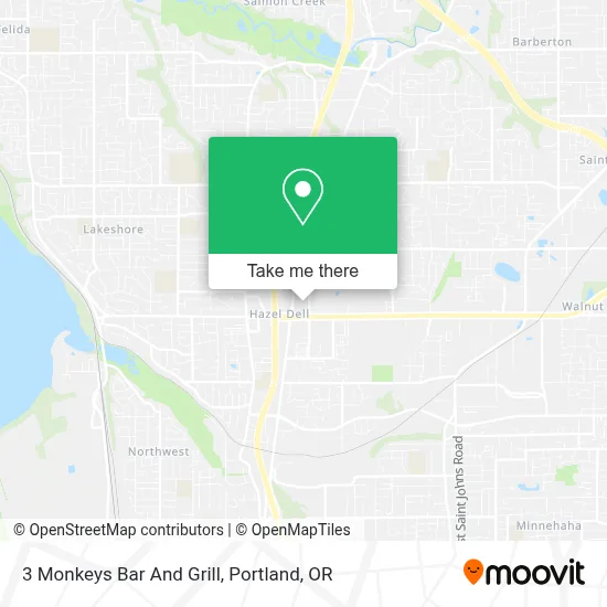 3 Monkeys Bar And Grill map