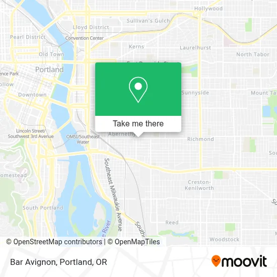 Bar Avignon map