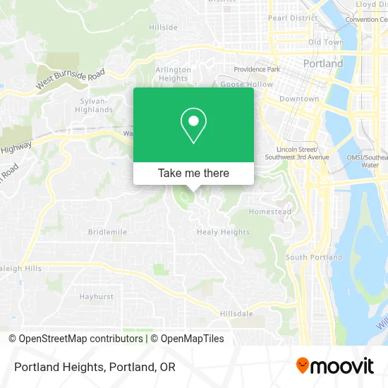 Portland Heights map