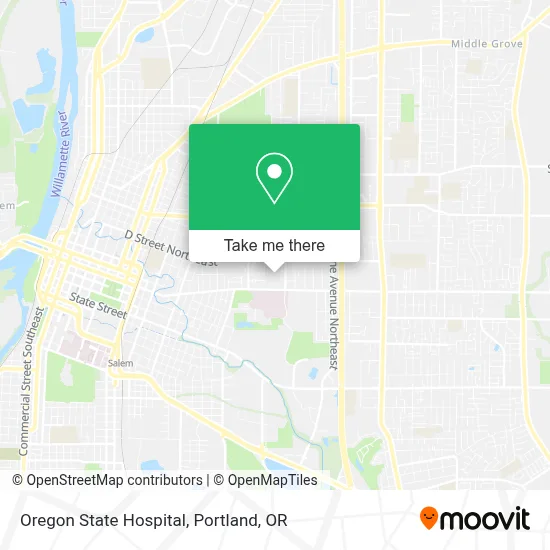 Oregon State Hospital map