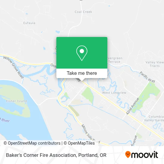 Baker's Corner Fire Association map