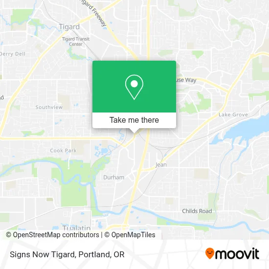 Signs Now Tigard map