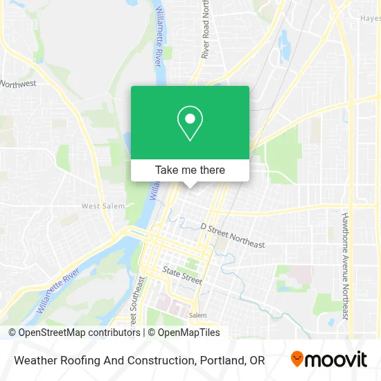Weather Roofing And Construction map