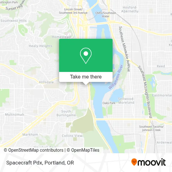 Spacecraft Pdx map