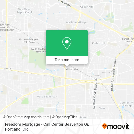 Freedom Mortgage - Call Center Beaverton Or map