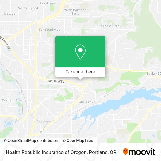 Health Republic Insurance of Oregon map