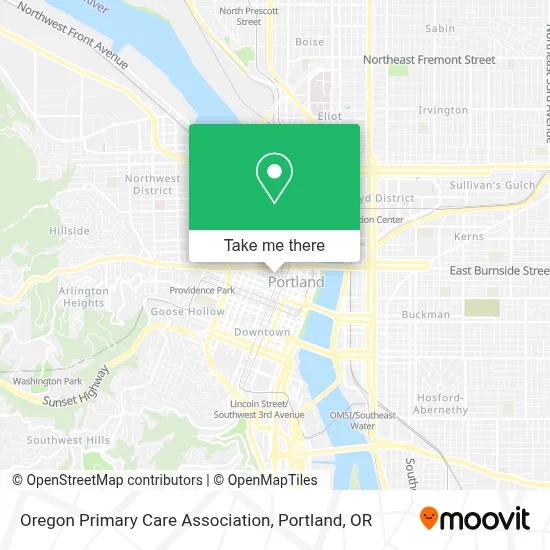Oregon Primary Care Association map