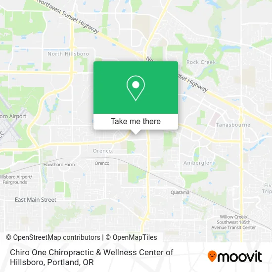 Chiro One Chiropractic & Wellness Center of Hillsboro map