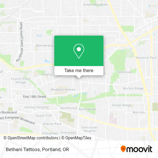 Bethani Tattoos map
